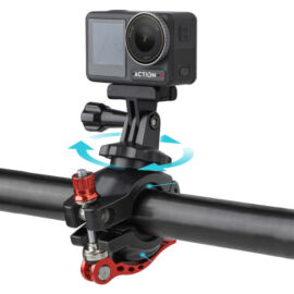 Akciókamera univerzális biciklis/motoros rögzítő (360 fokos, 19-35 mm)