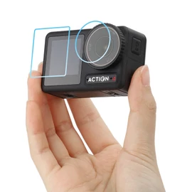 DJI Action 4 védő üvegfólia (1x3 darabos - 1 szett) 