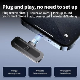 Bulatry Wireless Microphone Set (2 TX + 1 RX, Lightning)