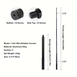 Insta 360 teleszkópos selfie rúd és bullet time rúd akciókamerához (2 méter)