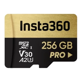 Insta 360 MicroSDXC memóriakártya 256GB, 100/100 MB/s C10, V30, UHS-II, U3, A2