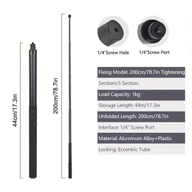 Insta 360 teleszkópos selfie rúd és bullet time rúd akciókamerához (2 méter)