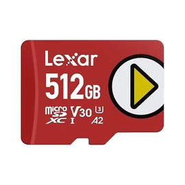 Lexar Play MicroSDXC memóriakártya 512GB, 205/140 MB/s C10, V30, UHS-I, U3, A2