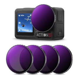 DJI Action 3/4/5 Pro szűrő készlet (ND8/PL, ND16/PL, ND32/PL, ND64/PL)