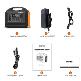 OUPES 1800 hordozható erőmű (1488Wh/1800W)