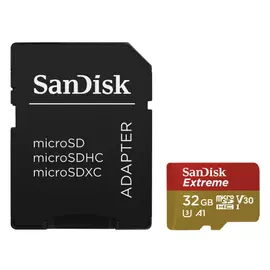 Sandisk MicroSDXC Extreme memóriakártya 32GB, 100/60 MB/s C10, V30, UHS-I, A1