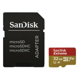 Sandisk MicroSDXC Extreme memóriakártya 32GB, 90MB/s C10, V30, UHS-I, A1