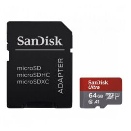 Sandisk MicroSDHC Ultra memóriakártya 64GB, 120MB/s C10, UHS-I, U1, A1
