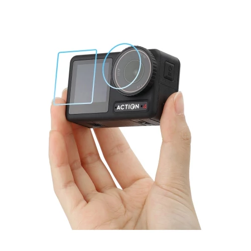 DJI Action 4 védő üvegfólia (1x3 darabos - 1 szett) 