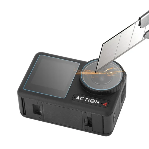 DJI Action 4 védő üvegfólia (1x3 darabos - 1 szett) 
