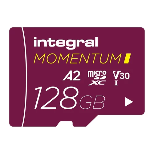 Integral Momentum MicroSDXC memóriakártya 128GB, 210/180 MB/s C10, V30, UHS-I, U3, A2