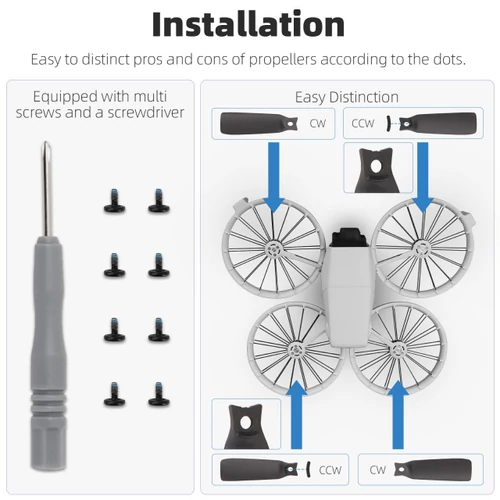 DJI Flip propeller szett (4022F, 4 pár, fekete)