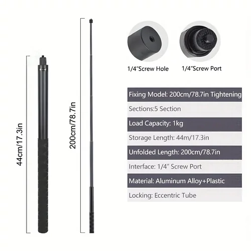 Insta 360 teleszkópos selfie rúd és bullet time rúd akciókamerához (2 méter)