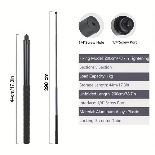 Insta/Osmo 360 teleszkópos selfie rúd akciókamerához (2,9 méter)