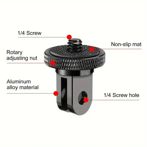 Állítható adapter akciókamerához (1/4 colos menettel)