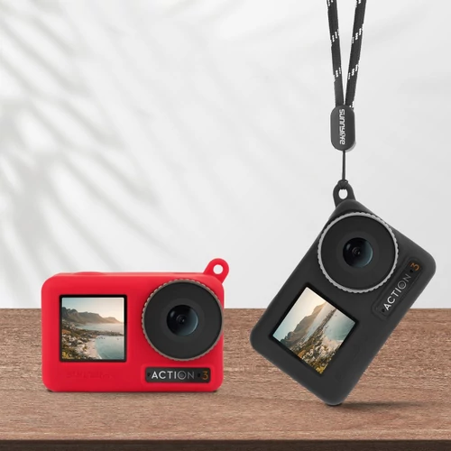 DJI Action 3 szilikon védőburkolat (piros)