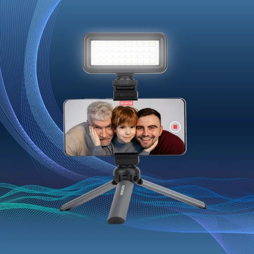 LED lámpa (40 m-ig vízálló, 8 féle színszűrő, DJI Action/GoPro/Insta...)