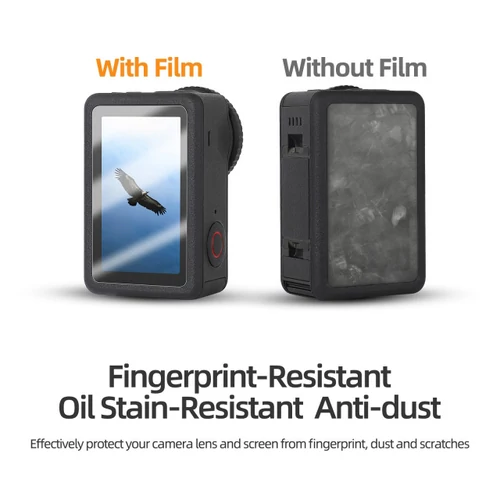 DJI Action 6 védő üvegfólia (1x3 darabos - 1 szett) 