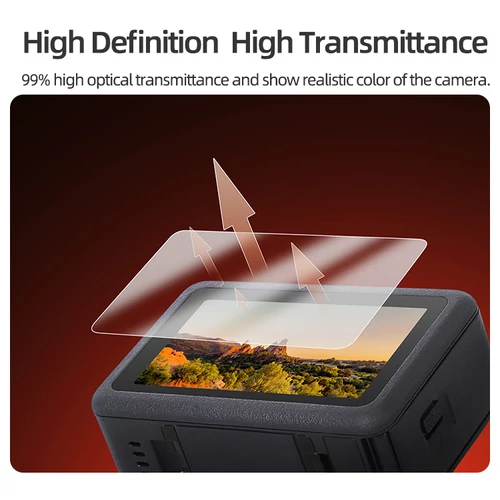 DJI Action 6 védő üvegfólia (1x3 darabos - 1 szett) 