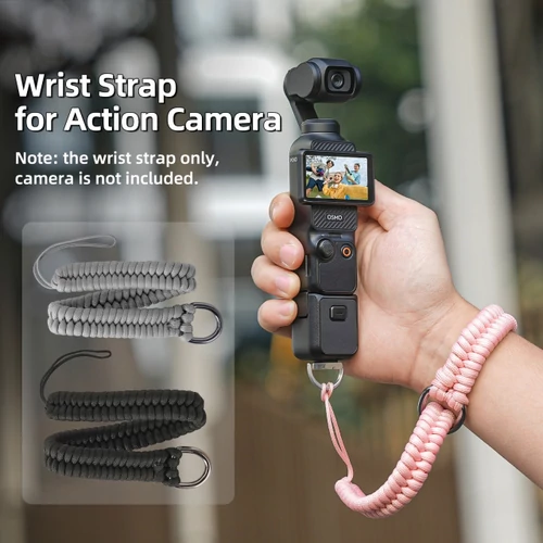 Biztonsági csuklópánt akciókamerákhoz (fekete)