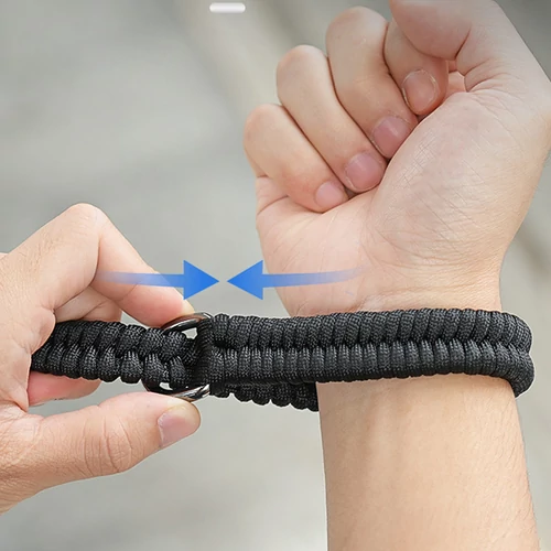 Biztonsági csuklópánt akciókamerákhoz (fekete)