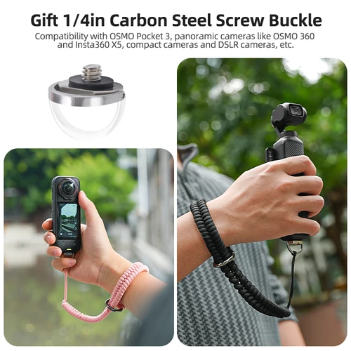 Biztonsági csuklópánt akciókamerákhoz (fekete)