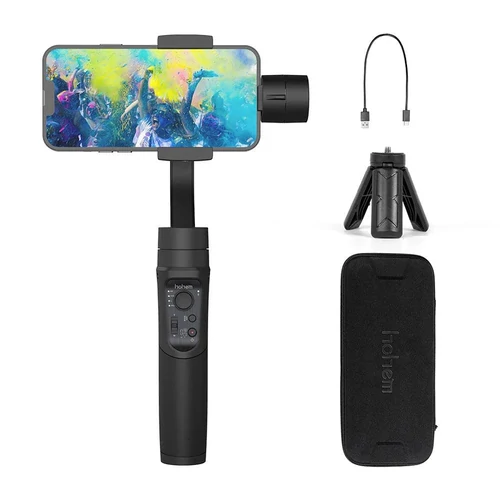 Hohem iSteady Mobile+ mobiltelefon stabilizátor lámpával