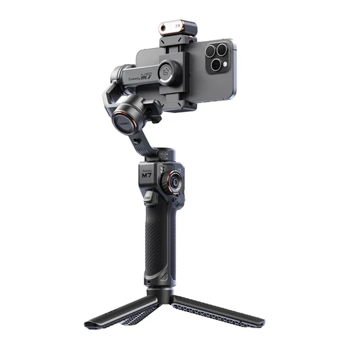 Hohem iSteady M7 mobiltelefon stabilizátor lámpával