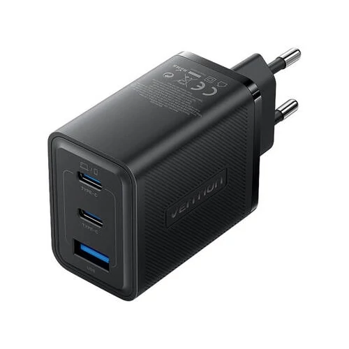 Vention 65W Portable Charger Pro (EU, 2xUSB-C, 1xUSB-A töltő, fekete)