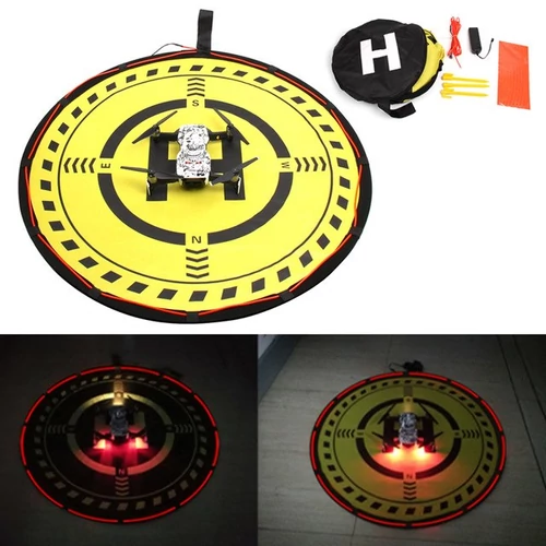 Összehajtható kétoldalas, LED-fényes drón leszálló zóna (70 cm) 