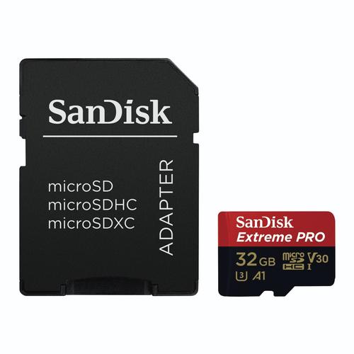 Sandisk MicroSDXC Extreme PRO kártya 32GB, 170MB/s C10, V30, UHS-I, U3, A2