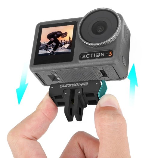 DJI Osmo Action 2/3/4/5 Quick-Release Adapter Mount (mágneses, piros-fekete)