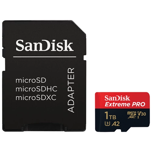 Sandisk MicroSDXC Extreme PRO memóriakártya 1TB, 200/140 MB/s C10, V30, UHS-I, U3, A2