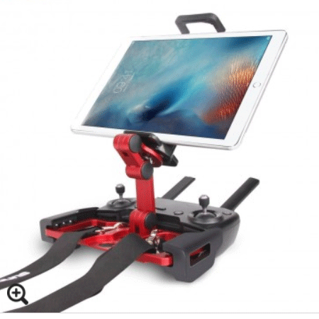 DJI Mavic 2 / Mavic Pro / Mavic Air / Mini / Mini SE / Spark alumínium tablet tartó (piros)